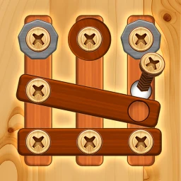 Screw Wood Puzzle - Nuts Bolts simgesi